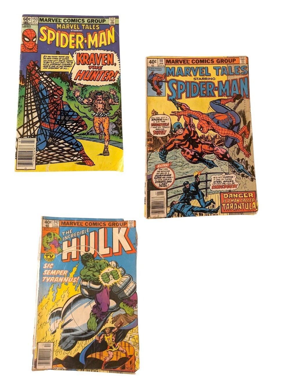 Vintage Marvel Comics Bundle 1979-1983 Spider Man, The Incredible Hulk Bundle